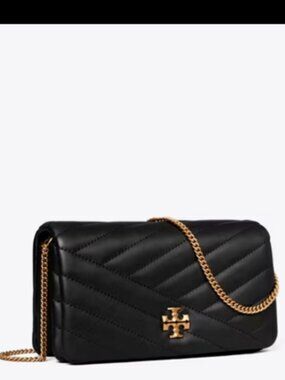 NWT!! Tory Burch bag Kira Clutch/Crossbody black leather $279